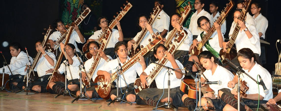 Musical function in Scindia Kanya Vidyalaya